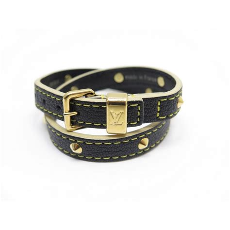 bracelet louis vuitton femme cuir noir|louis vuitton bracelets on sale.